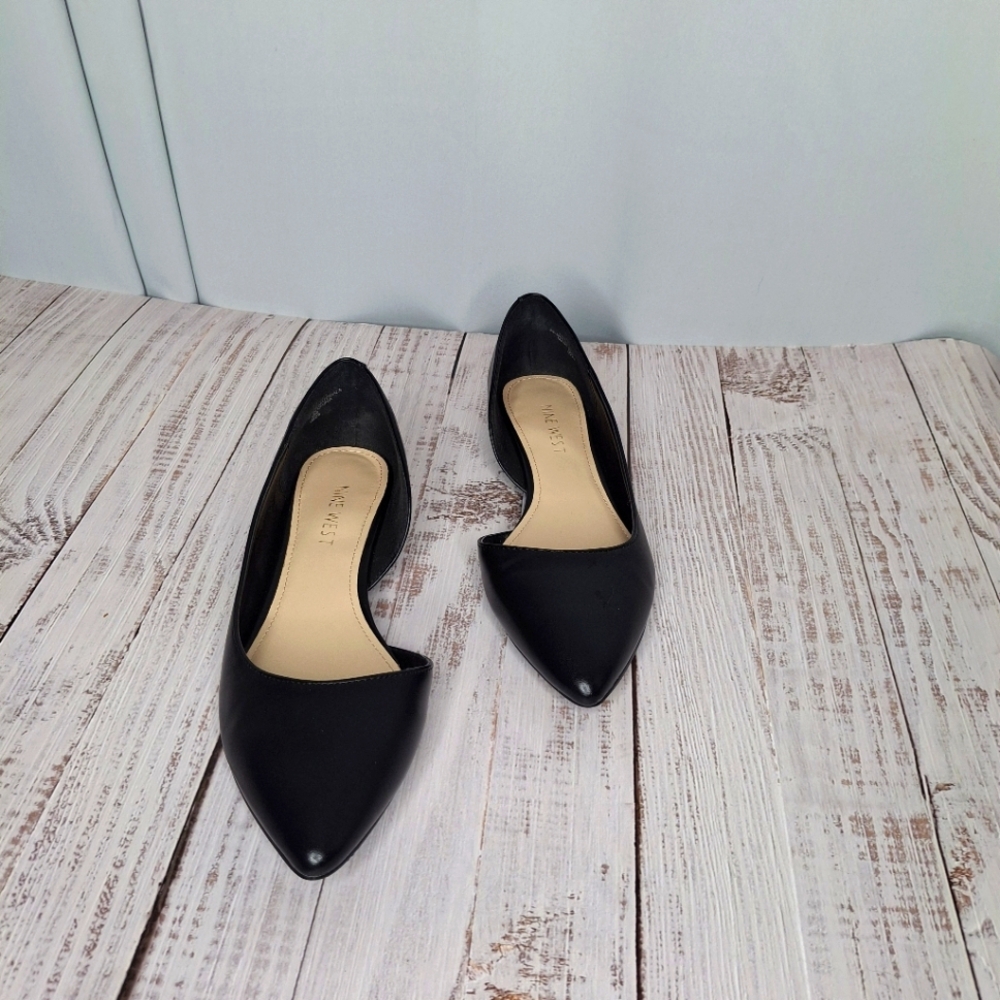 Nine West Womens Saige Slip-On Flats Black Size 6